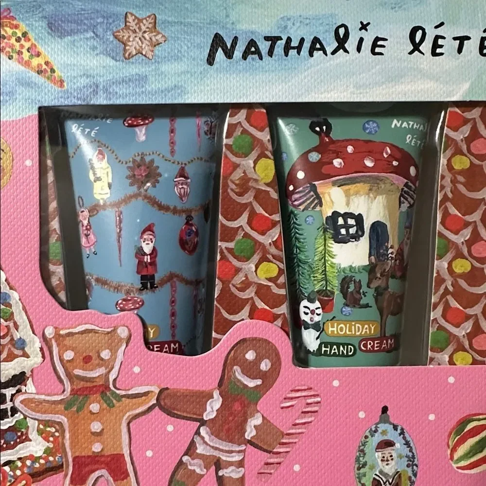 Anthropologie x Nathalie Lete Gingerbread House Shaped set of 8 Hand Creams